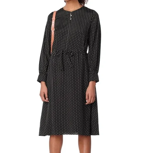 A.P.C. Dresses Apc Clemence Blackwhite Polka Dot Dress Size 46 Us Poshmark